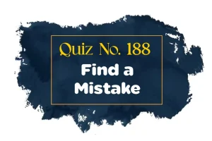 Read more about the article FIND THE MISTAKE