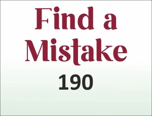 Read more about the article FIND THE MISTAKE