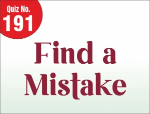 Read more about the article FIND THE MISTAKE