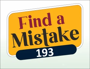 Read more about the article FIND THE MISTAKE