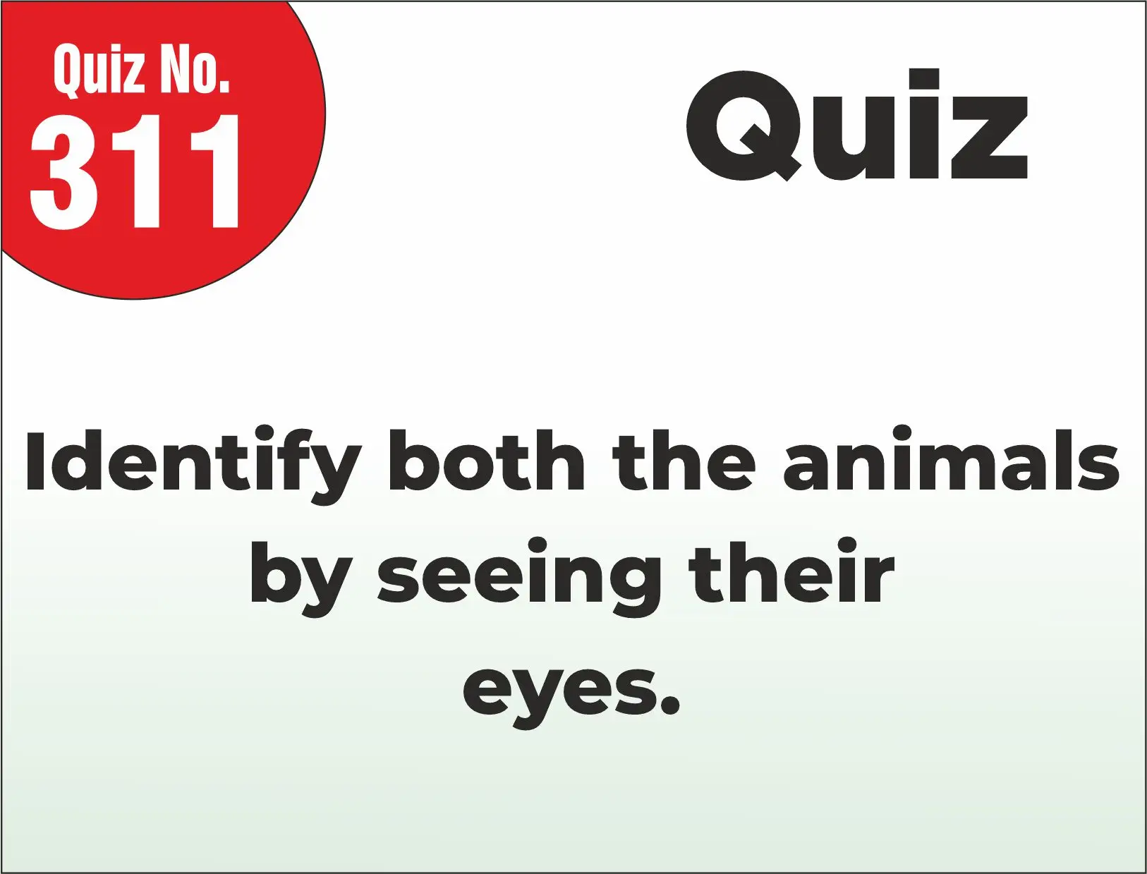 You are currently viewing FIND THE MISTAKE – Identify both the animals by seeing their eyes.