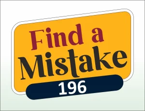 Read more about the article FIND THE MISTAKE